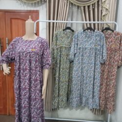 Dress Fuji Motif Bunga Bunga